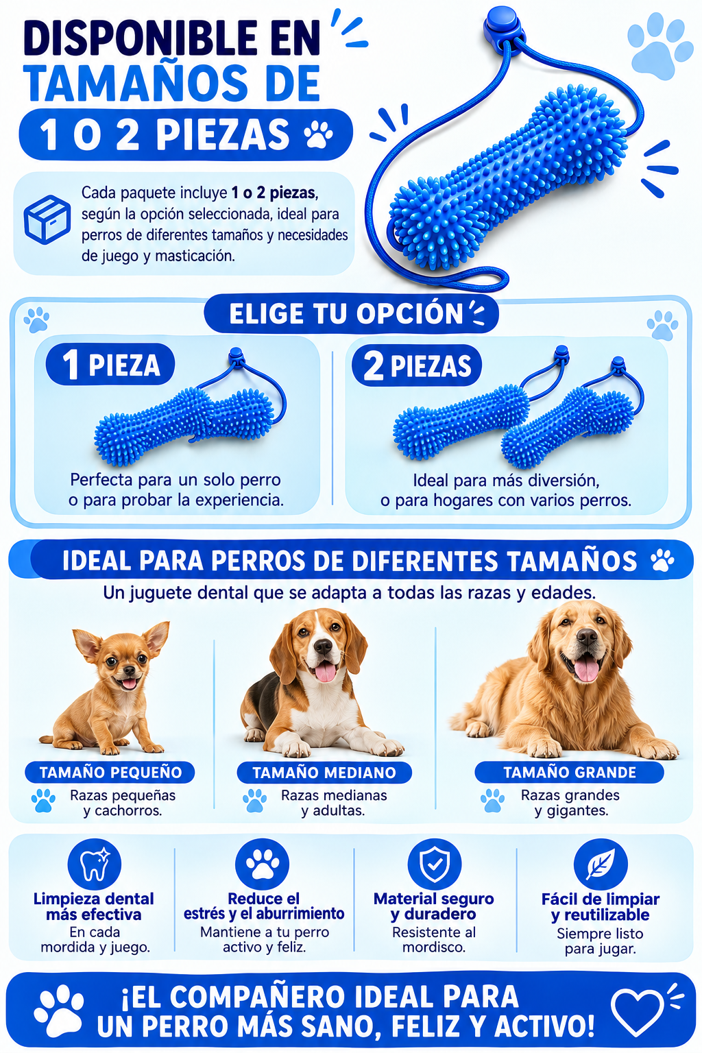 Jugete Dental 2x1 para Perros